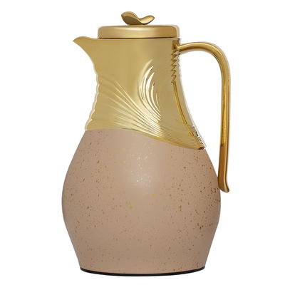Al Saif Gallery thermos set, 0.5/1 liter, glass inner container, plastic outer shell - light brown product image 2