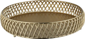 صينية تقديم ستانلس استيل السيف غاليري، 30x30x5 سم، دائري - ذهبي product image