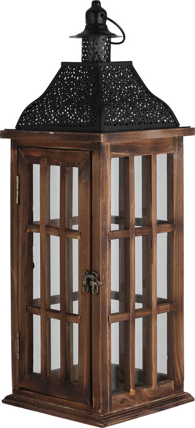 طقم فوانيس رمضان متعدد الخامات السيف غاليري، 3 قطع - اسود بني product image 3