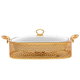 Al Saif Gallery Porcelain Food Heater, 16 inch- Gold product image 1