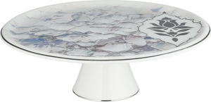 طقم ستاند كيك اكريلك مع صحون بورسلان السيف غاليري، 8 قطع، نقش مشجر فضي، قاعدة - متعدد الالوان product image 2