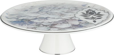 طقم ستاند كيك اكريلك مع صحون بورسلان السيف غاليري، 8 قطع، نقش مشجر فضي، قاعدة - متعدد الالوان product image 2