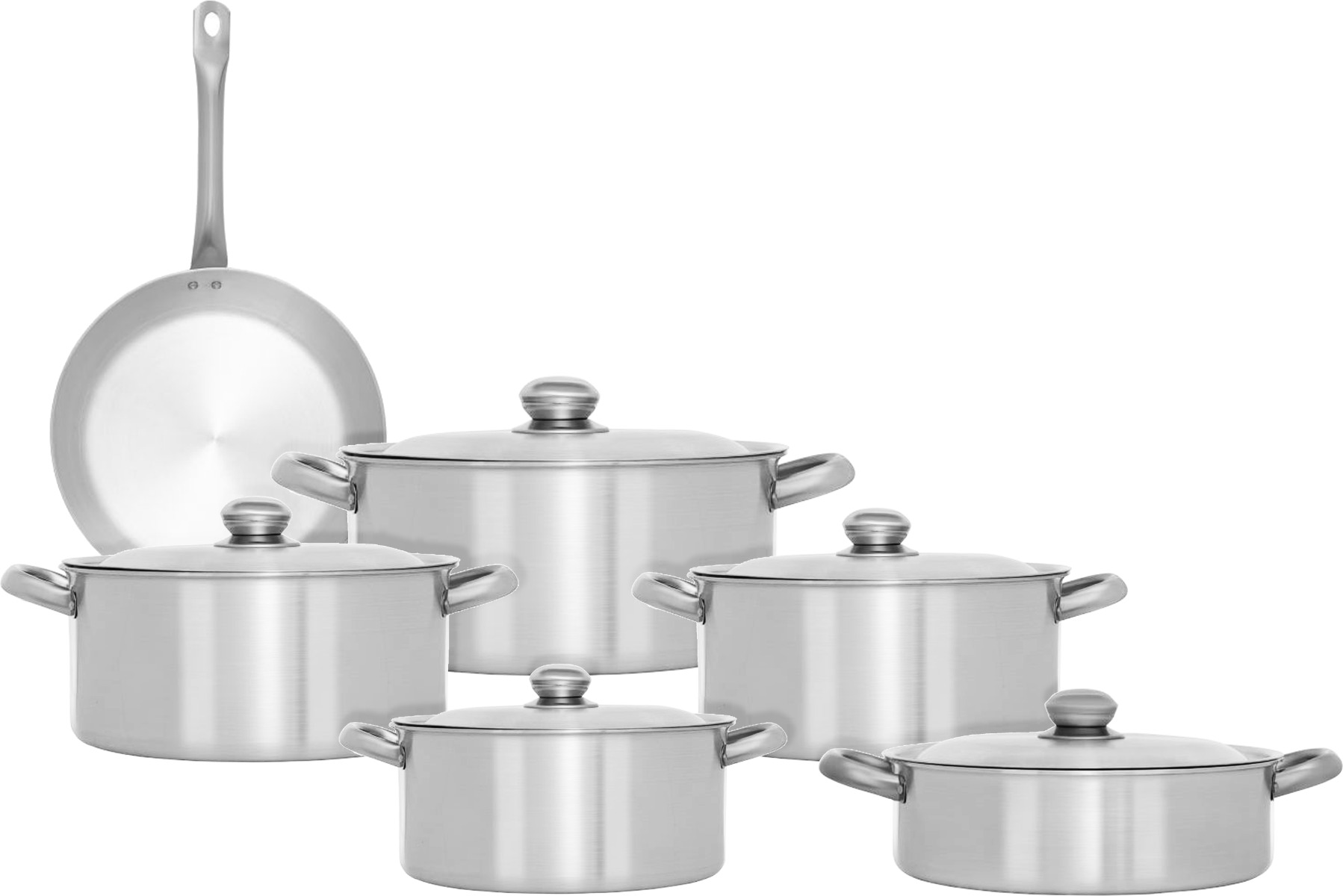 طقم قدور ألمنيوم روبوست، 11 قطعة - فضي product image 1