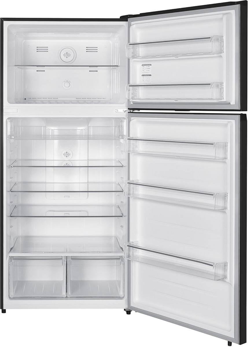 ثلاجة نوفروست إديسون، 2 باب، 22.42 قدم، 635 لتر، فريزر علوي، EDFC-830 - أسود product image 3
