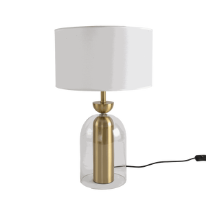 أبجورة مودرن مشكاتي، 60×30 سم، ألومنيوم زجاج ، قاعدة ألومنيوم زجاج - أبيض شفاف ذهبي product image 2