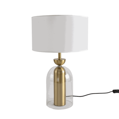 أبجورة مودرن مشكاتي، 60×30 سم، ألومنيوم زجاج ، قاعدة ألومنيوم زجاج - أبيض شفاف ذهبي product image 2