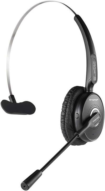Promate Mono Wireless Headphones, Built-in Microphone, Noise Canceling - Black product image 1