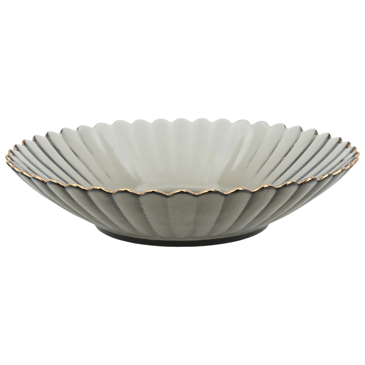 Al Saif Gallery glass plate, 5 x 24.5 cm, round - light grey product image
