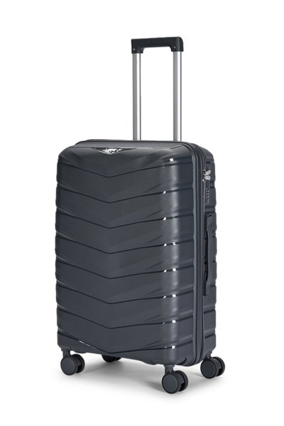 Lemra OT-8015 Lemra Polypropylene Luggage Set, 4 Sizes, 4 Wheels, 360 Degree Rotating - Dark Gray product image 5