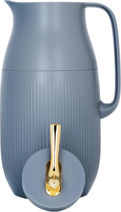 Al Saif Gallery Royal 6 thermos, 1.6 liters, glass inner container, plastic outer shell - dark gray product image 3