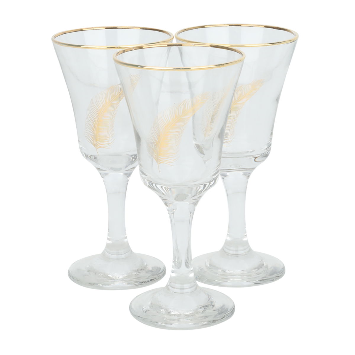Al Saif Gallery glass cups set, 3 pieces - clear product image