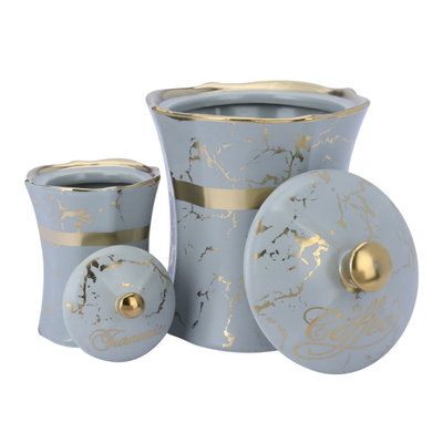 طقم علب بهارات بورسلان السيف غاليري، 7 قطع، بستاند - رمادي product image 5