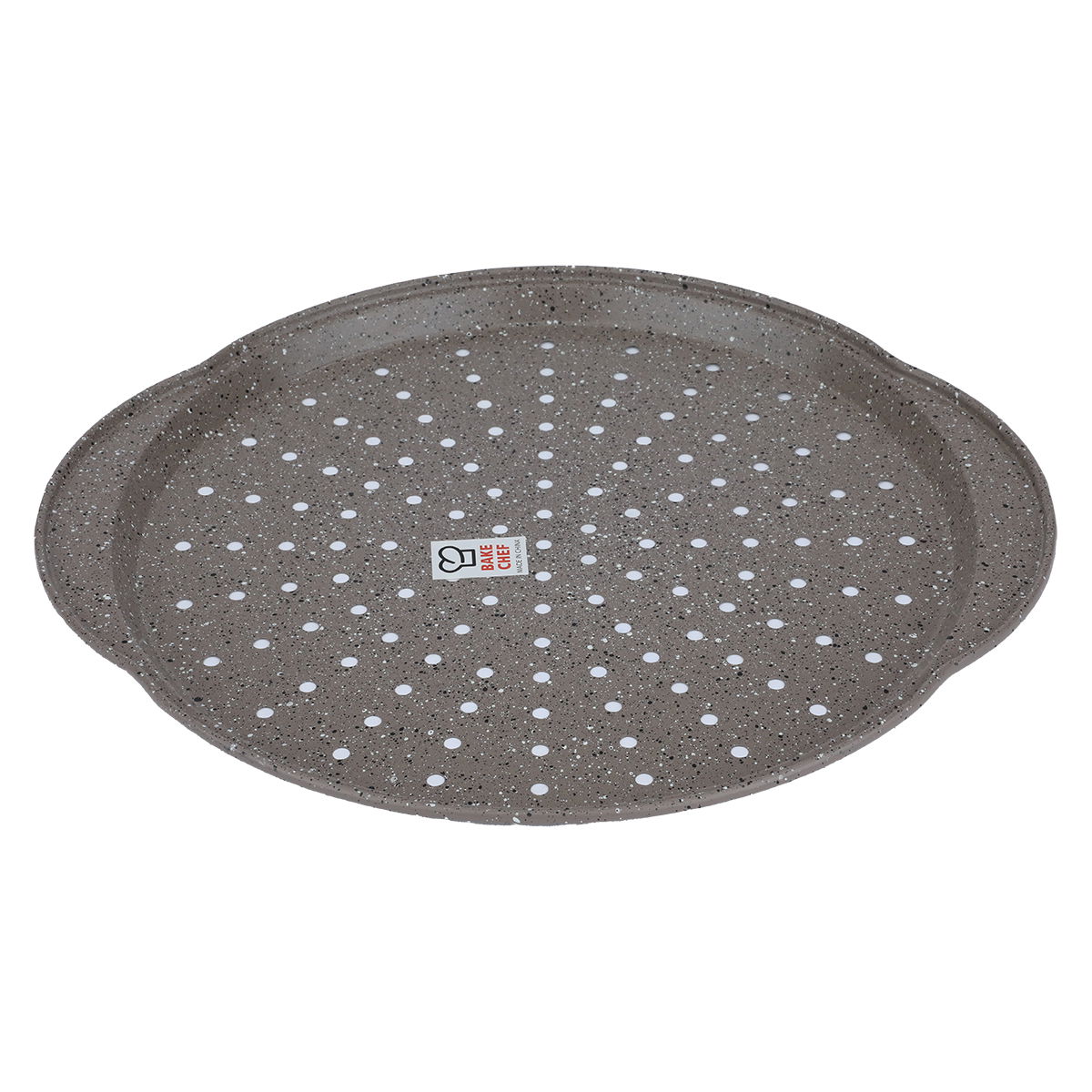صينية بيتزا جرانيت السيف غاليري، 1.8×33×37 سم، مخرم، دائري - رمادي product image 1