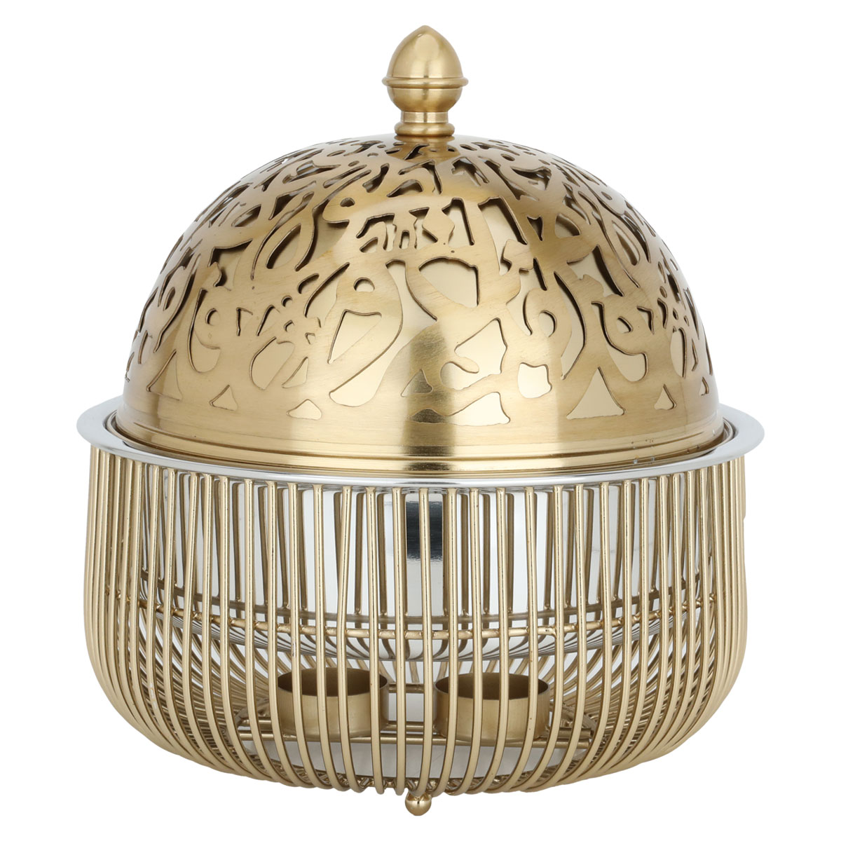 Al Saif Gallery India Steel Food Heater, 27 x 24 x 27 cm - Gold product image