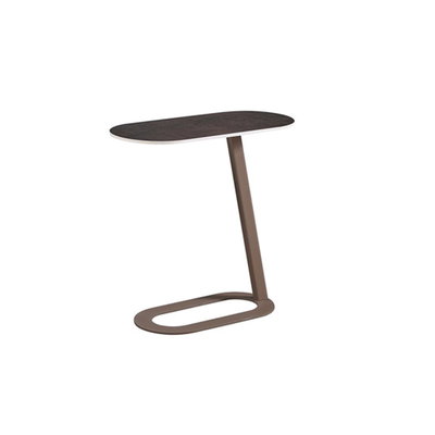 طاولة جانبية مودرن سيراميك و ستيل، 60×30 60 سم - بني product image 2