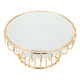 Al Saif Gallery porcelain dessert stand, 8 inches, round, gold base - white product image 2