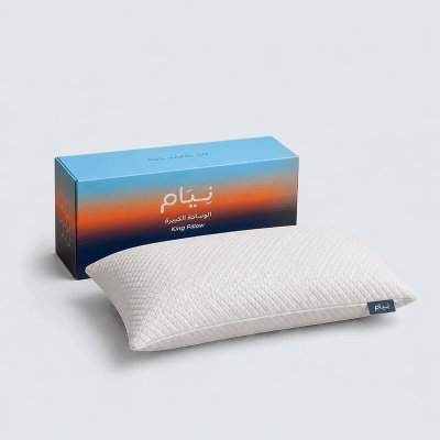 وسادة نوم كبيرة ميموري فوم نيام، 92×51 سم - ابيض product image 3