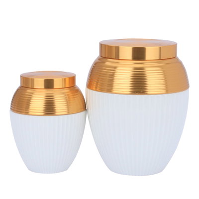 Al Saif Gallery Porcelain Spice Boxes Set, 8 Pieces - White Golden product image 3