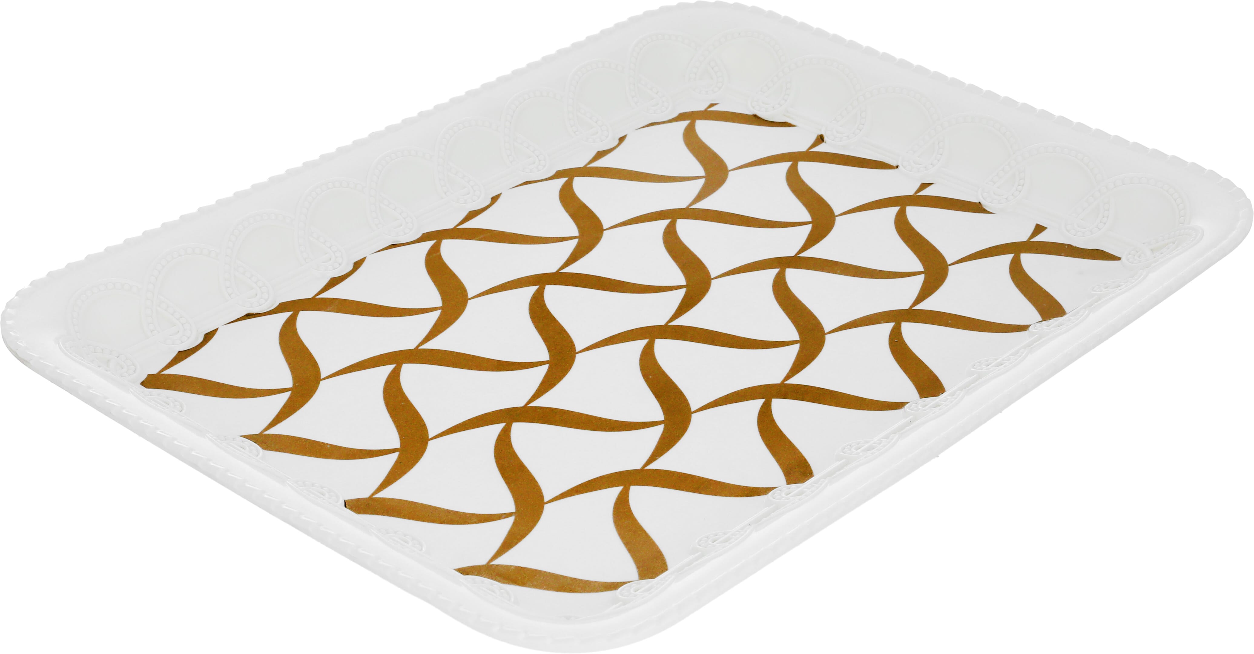 طوفرية ميلامين السيف غاليري، 45×34×3 سم، مستطيل، مزخرف بني - أبيض product image 2