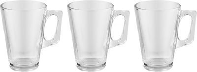 طقم اكواب شاي زجاج اكسلانت هاوس وير، 3 قطع، 250 مل - شفاف product image 1