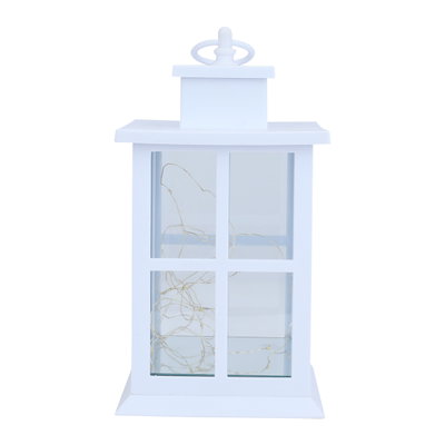 فانوس بشمعة رواد العائلة، 13x13x20 سم - ابيض product image 2