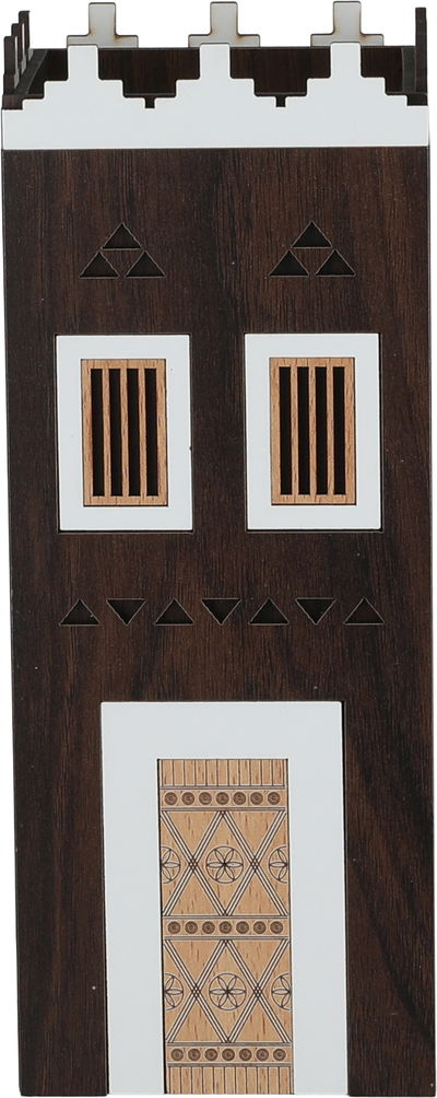 طقم مبخرة خشب ارث السيف غاليري، 31x14x10 سم - بني داكن ابيض product image 3