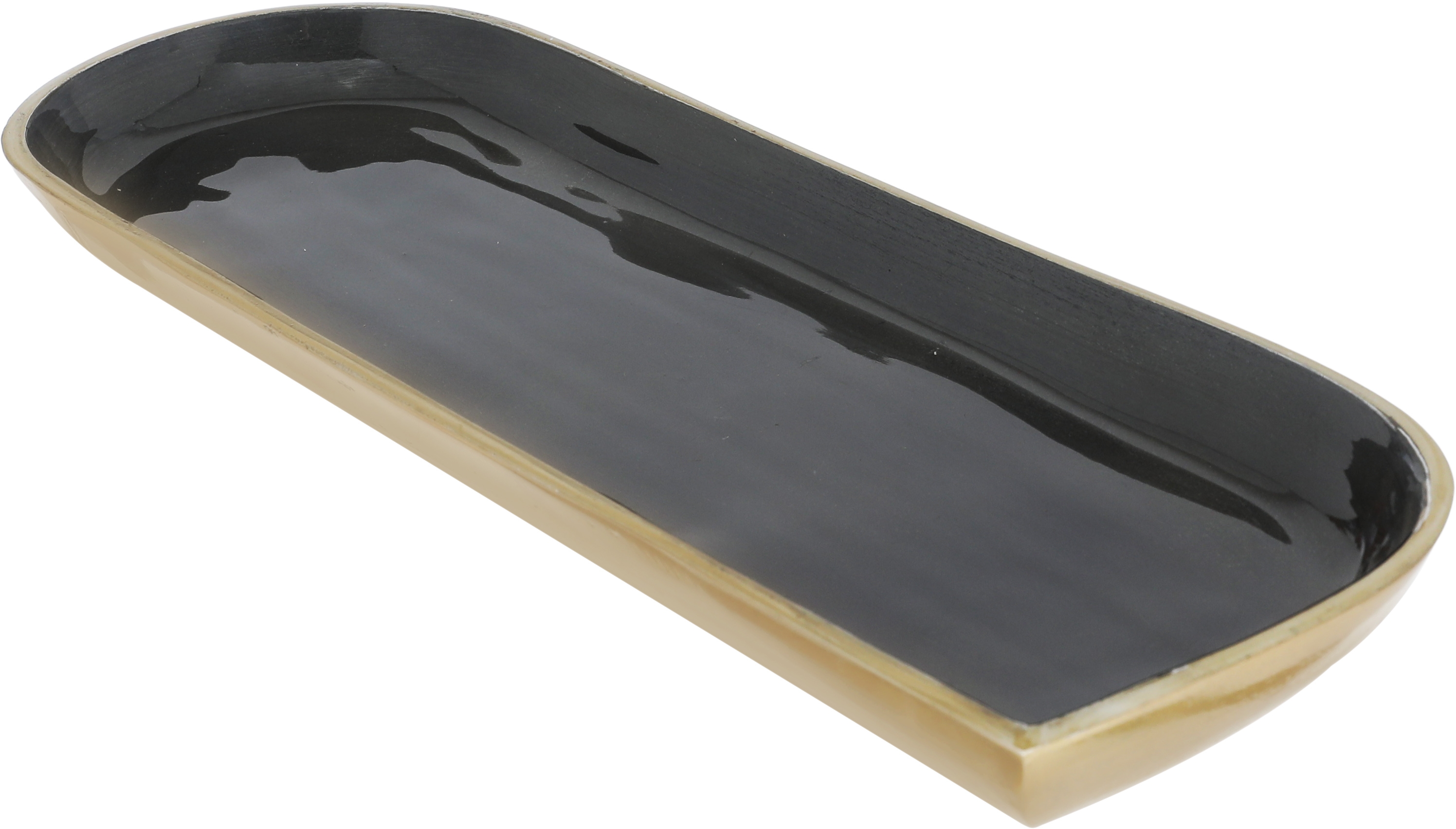 Saif Gallery Porcelain Serving Platter with Golden Edges, 2 Pieces, 38x13x2.8 cm - Green product image 3