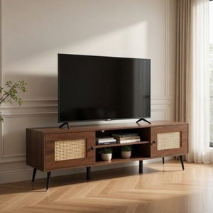 وحدة تلفزيون خشب MDF، 40×160×25 سم - بني داكن product image