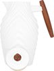 Everest Noora thermos, wooden handle, 1 liter, thermal glass inner container, plastic outer shell - white product image 3