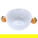 Alsaif Gallery Porcelain Bowl with Orange Handle, 11 x 11 x 6 cm - White product image 2