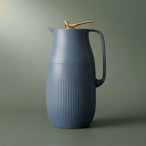 Al Saif Gallery Royal 6 thermos, 1.6 liters, glass inner container, plastic outer shell - dark gray product image