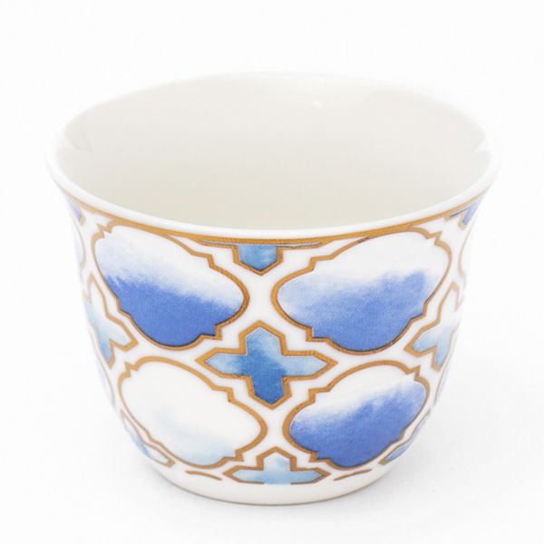 طقم فناجين قهوة عربي بورسلين السيف غاليري، 90 مل، 12 قطعة - أزرق product image 3