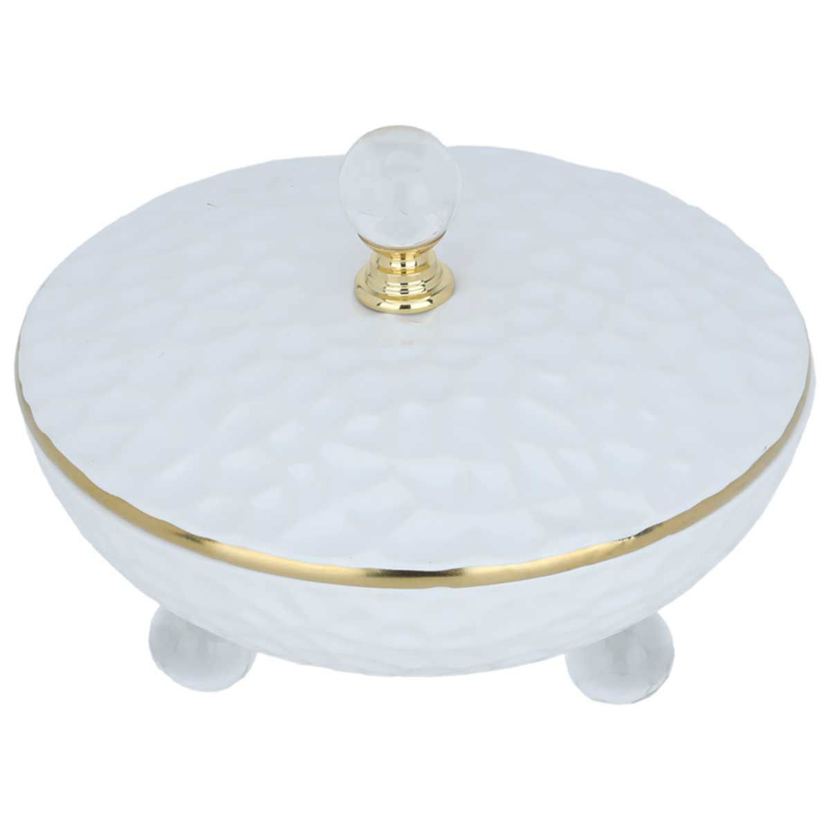 Al Saif Gallery porcelain Tamriya, 5 inches, with lid - white product image 2