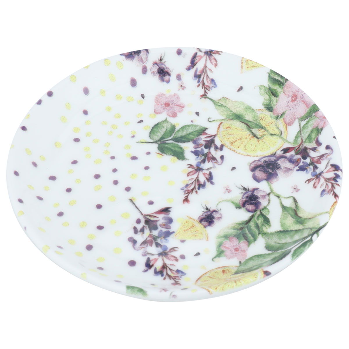 Al Saif Gallery porcelain serving plate, 10 cm, lemon pattern - colorful product image 2