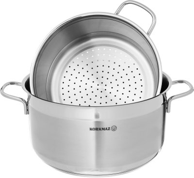 طقم قدور استيل كوركماز الفا، 10 قطع - فضي product image 5