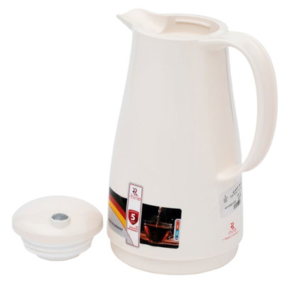 Rhinestone thermos, 1 liter, thermal glass inner shell, plastic outer shell - cream product image 3