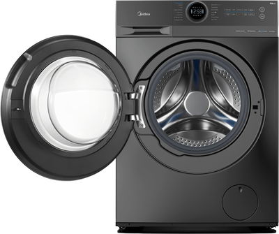 Midea MF200D100W1TSA Automatic Washing Machine, 10 kg, Front Load, Inverter, Digital Display, Wi-Fi Supported - Dark Gray product image 2