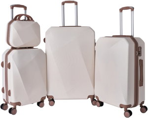 Limra ABS Luggage Set, 4 Sizes, 4 Wheels, 360 Degree Rotating, OT-4022 - Beige product image