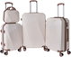 طقم شنط سفر ABS ليمرا، 4 مقاسات، 4 عجلات، زاويه 360 درجة، OT-4022 - بيج product image 1