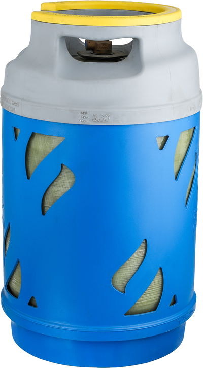 أسطوانة غاز فايبر خزين، 30x30x54 سم، 11 كجم - أزرق رمادي product image 2