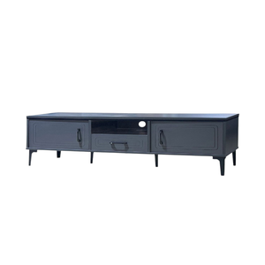 وحدة تلفاز مودرن خشب MDF، 50×180×40 سم - رمادي غامق product image 2