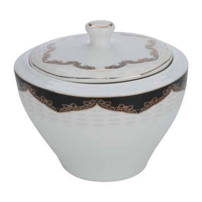 طقم سفرة بورسلان السيف غاليري، 65 قطعة، منقوش أسود - أبيض product image 7