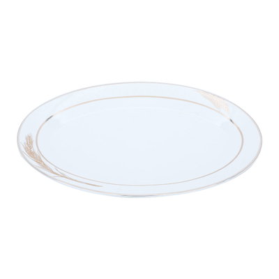 طقم سفرة بورسلان السيف غاليري، 77 قطعة، نقش سنبلة ذهبي - أبيض product image 6