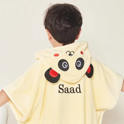 كابا لاطفال كورال فليس ريفي، 90×75 سم، مخيوط من الجانبين - اصفر product image 5