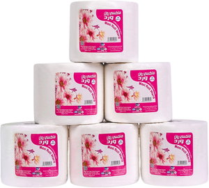 White Tissue Rose Max Kitchen Towel Set, 6 Rolls, 300 Meters product image