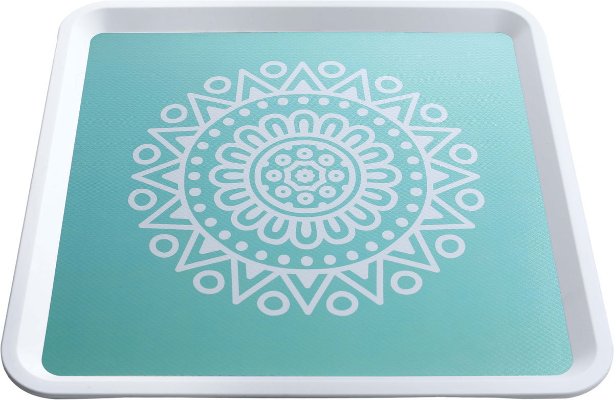 Al Saif Gallery Plastic Serving Tray, 32cm, Square - Light Turquoise product image