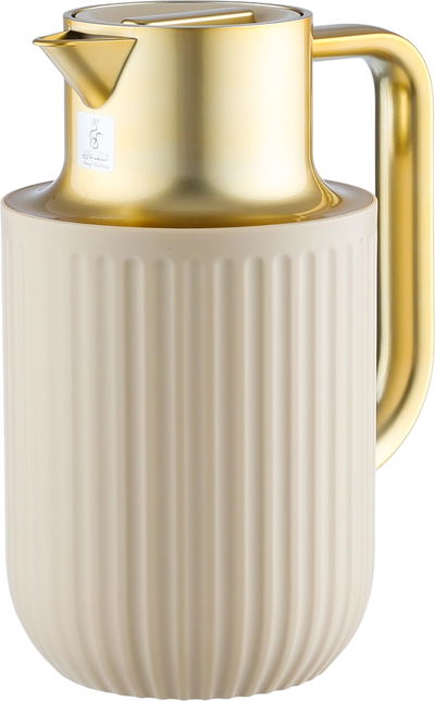 Everest Laura thermos, 1 liter, golden handle, thermal glass inner shell, plastic outer shell - beige product image 2