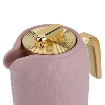Timeless rattan thermos, 1 liter, thermal glass inner container, plastic outer shell - pink product image 5