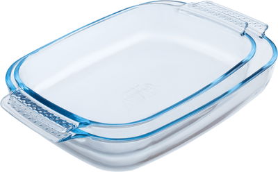 طقم صينية طهي زجاج بايركس، 2 قطعة - شفاف product image 1