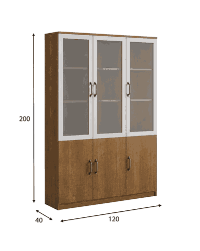 دولاب ملفات خشب، 200×120×40 سم - بني فاتح product image 2